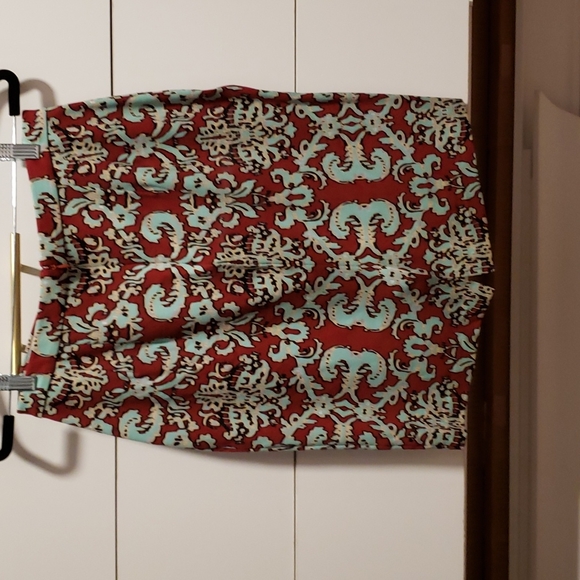 The Limited paisley red teal skirt - Picture 3 of 3